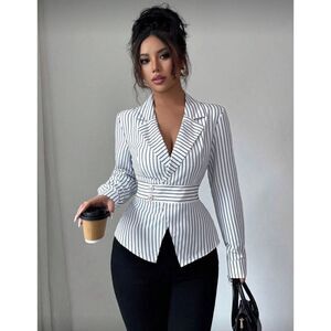 Striped blouse size medium